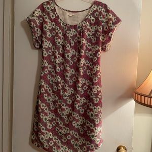 Tulle daisy pink floral dress with bow in back super cute XL